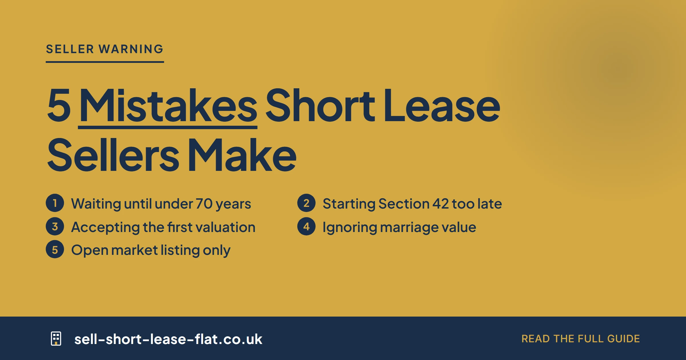 Five mistakes short lease flat sellers make that cost them thousands